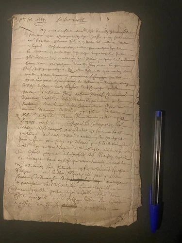 Antique Legal Manuscripts - France, Late 17th Century (Circa 1690) by Billy