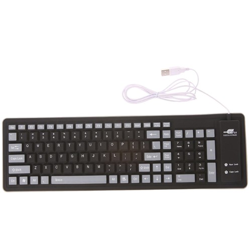 1Pc 103 Key Silicone Keyboard Faltbare Silikontastatur USB Wired Keyboard