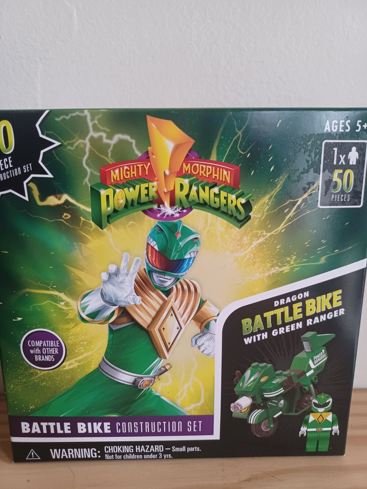 3 Mighty Morphin Power Rangers Battle Bike Construction Sets Building ...