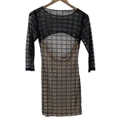 ABYSS by Abby Black Lace Cut Out Back Mini Dress Size Large | eBay