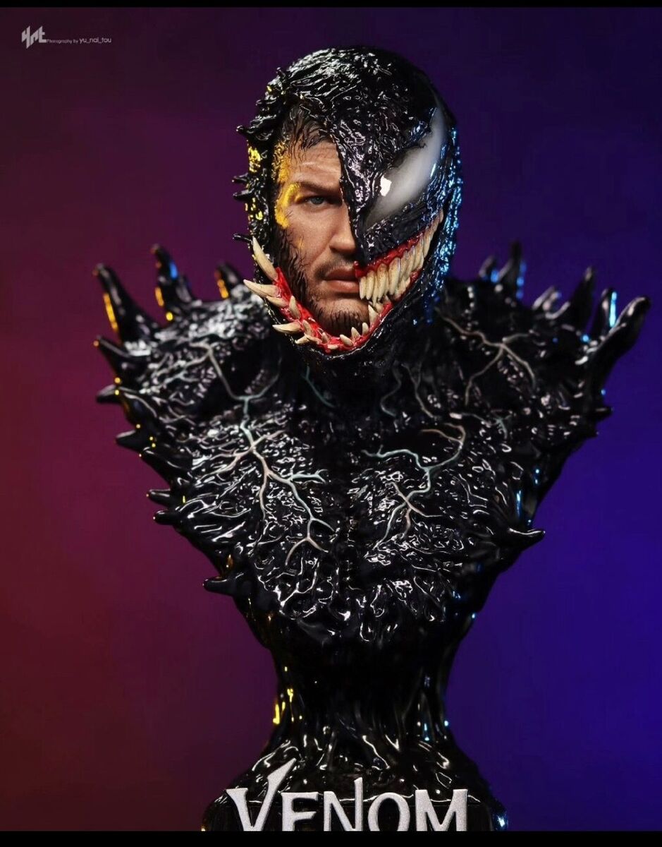 Hot Toys 1/6 Carnage Venom Venomized Eddie Brock Bust Figure Hot Toys 1/6 Carnage Venom Venomized Eddie Brock Bust Figure