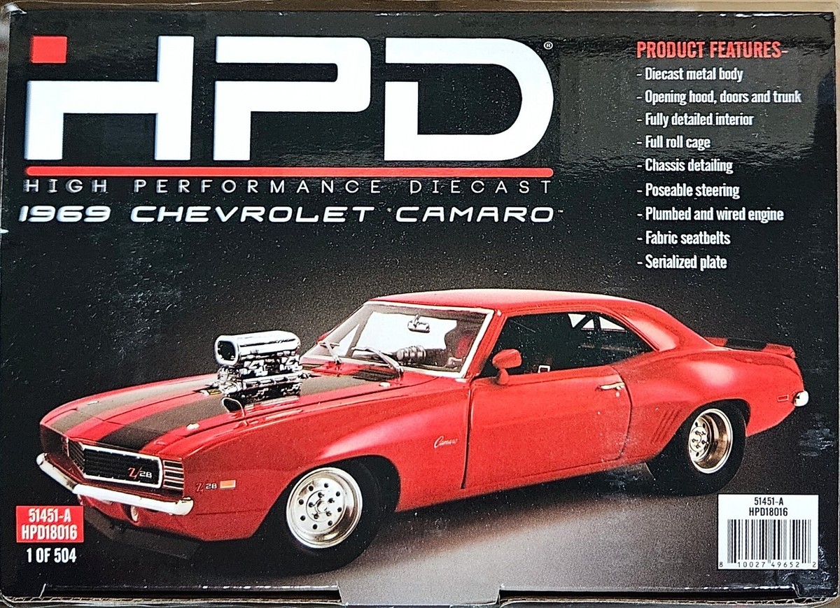 GMP ACME 1:18 BLEM 1969 CHEVROLET CAMARO HOLESHOT HPD