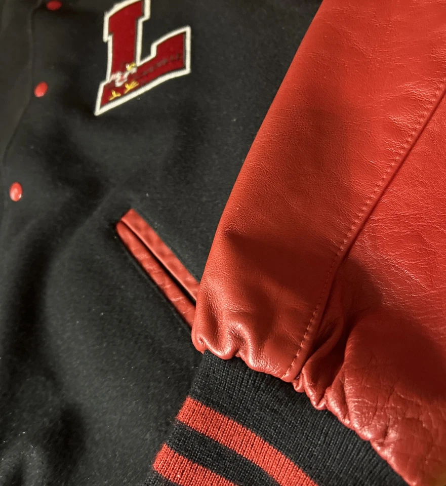 Vintage Louisville Cardinals Jacket Letterman Wool And Leather Sz Lg NCAA - Image 3 of 4