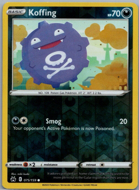 Pokemon - Koffing - 075/159 - Crown Zenith  - NM/M