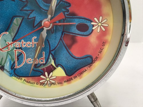Raro Grateful Dead Dancing Bear Vintage Doble Campana Reloj Despertador 2001 LEER - Imagen 8 de 10