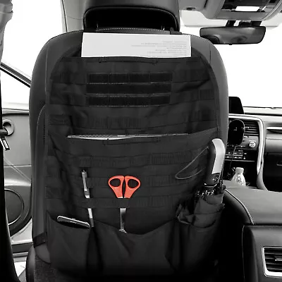 Tactical MOLLE Truck Seat Back Organizer Car Cover Panel Vehicle Storage Bag