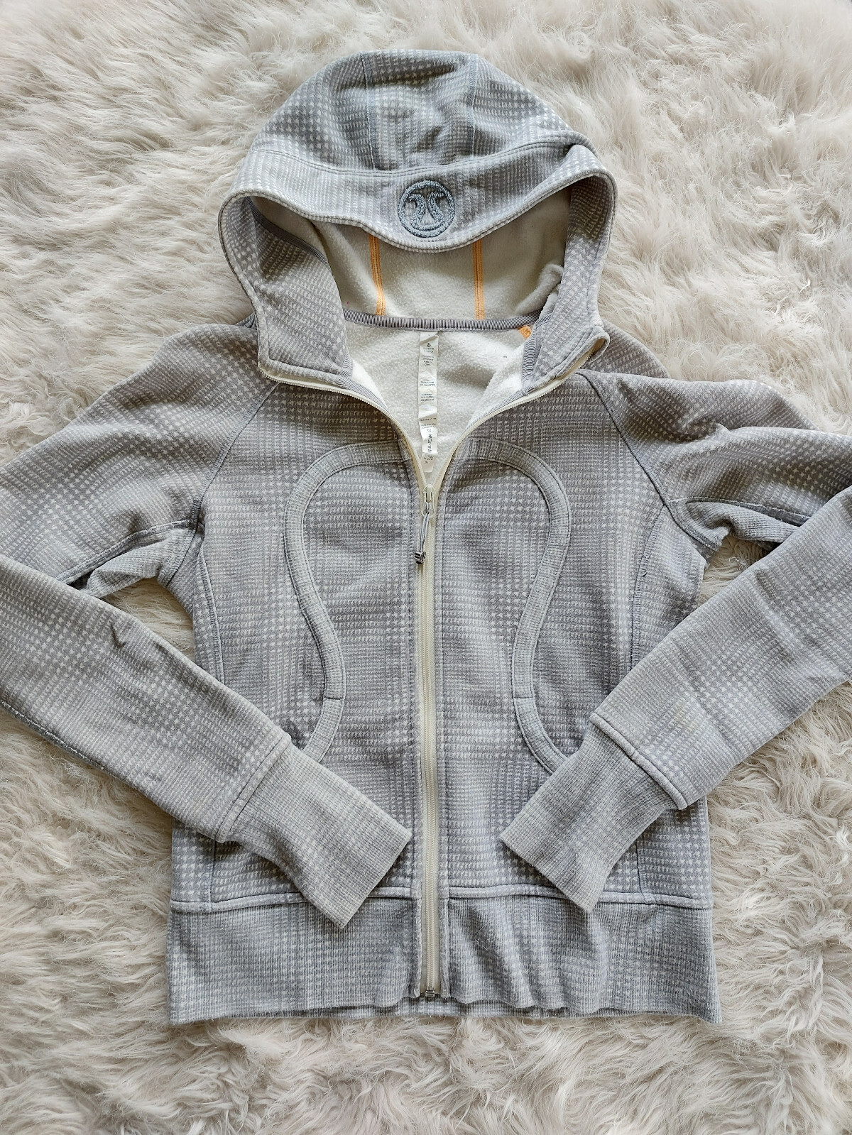 Lululemon Women's Scuba Grey lace Hoodie Light Cotton… - Gem