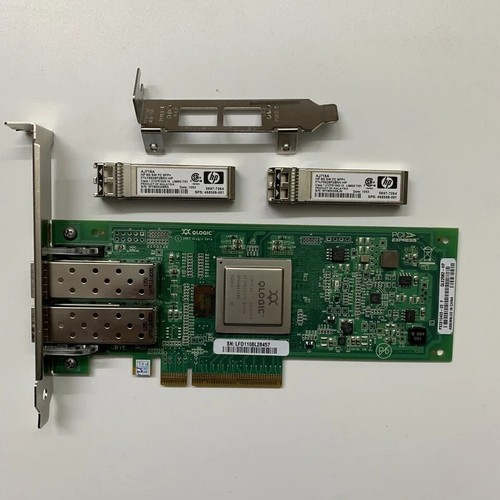 HP Qlogic QLE2562 AJ764-63002 489191-001 Dual-Port PCIe x8 8Gb FC Adapter W/2XSF - 第 1/3 張圖片