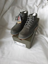 Kinder Schuhe Timberland WP 6 Premium Boot Leder Gr.32 Dark Grey Nubuk Neu