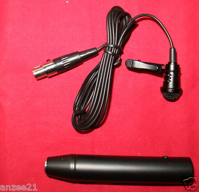 Mini 48V Phantom Power XLR Lavalier Clip Mic Microphone For Mixer