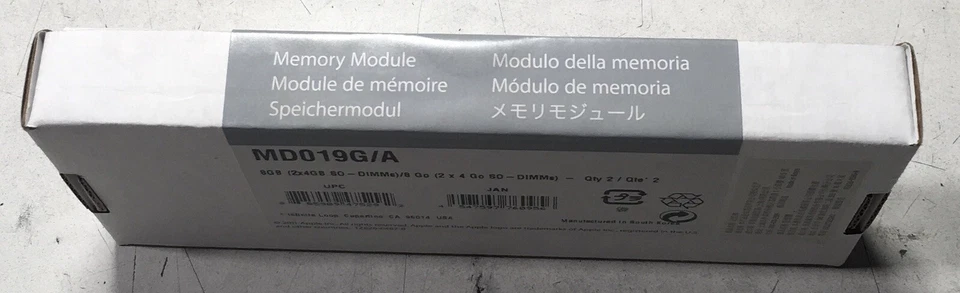2011 Apple Memory Module MDG019G/A 8GB (2x4GB SO - DIMMs) - Image 2 of 3