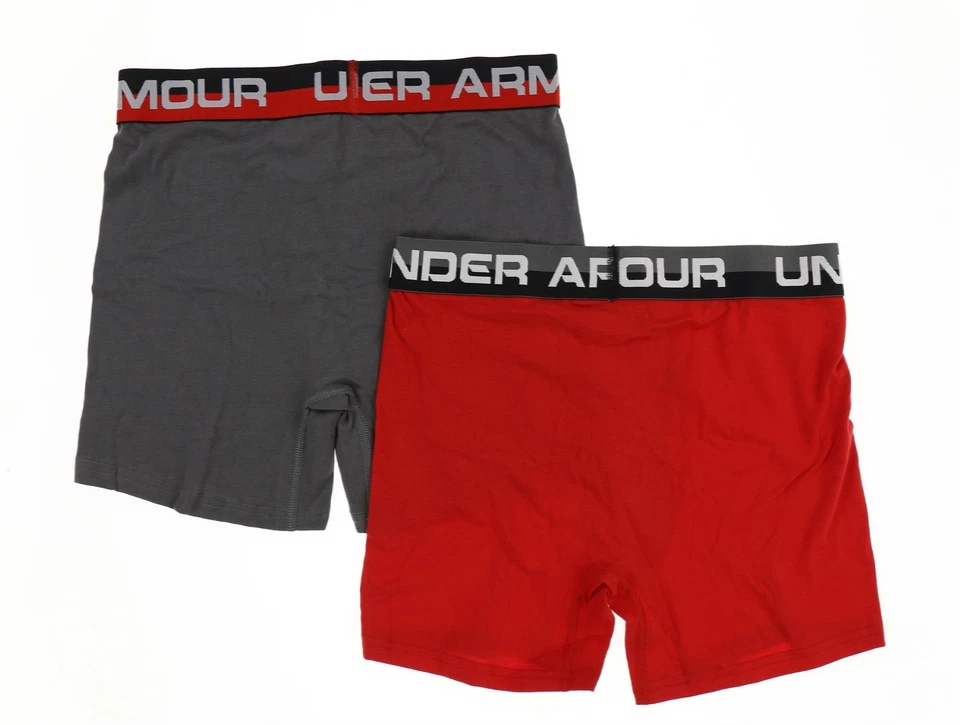 Under Armour 240617 Niños Niños Paquete de 2 Calzoncillos Boxer Ropa Interior Rojo/Gris Talla YLG Foto 2 de 2