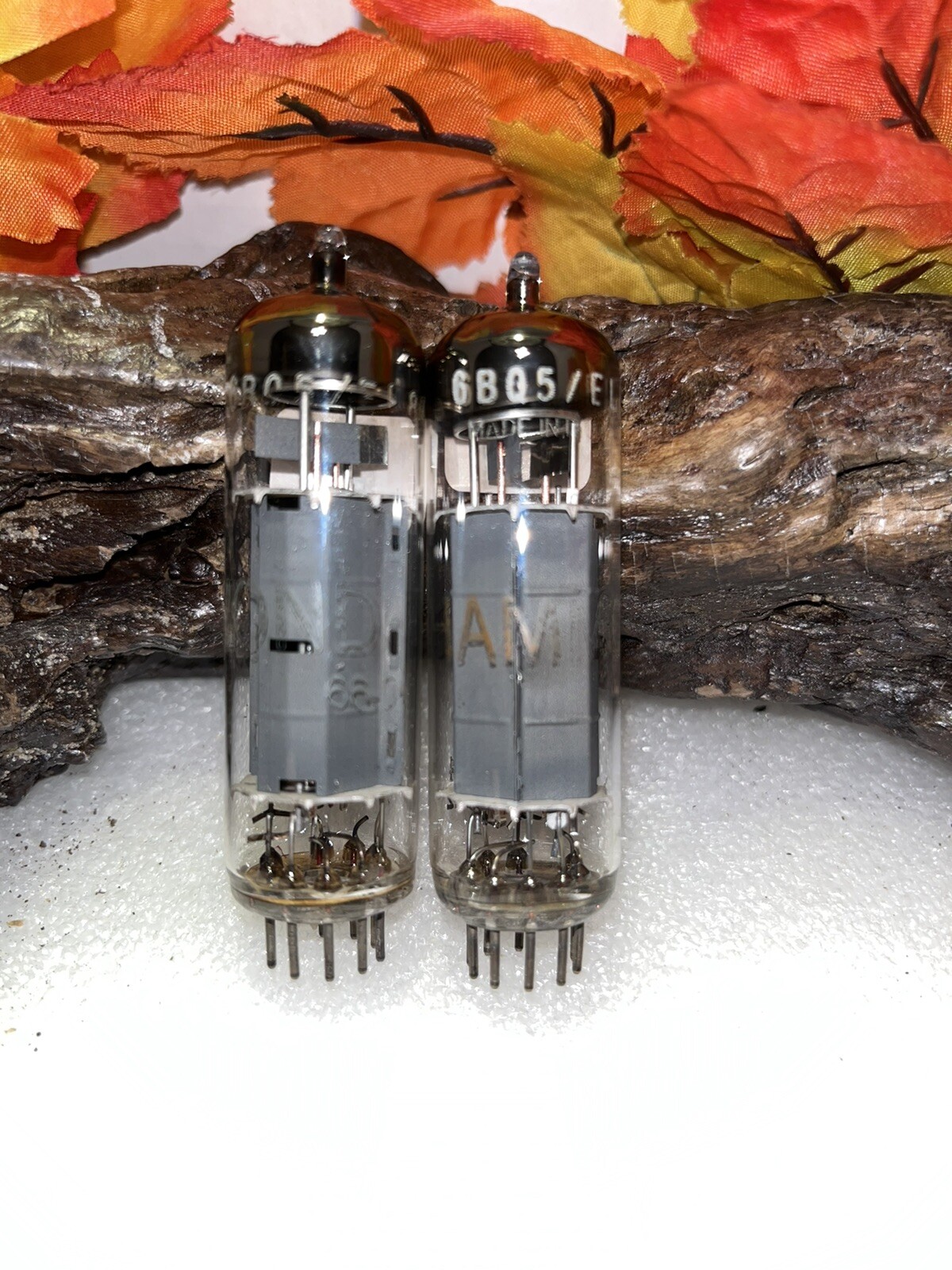 Amperex 6BQ5/EL84 Matched Pair Vacuum Tubes Excellent Testing Vacuum Tubes