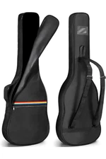 Guitar Case Electric Soft Padded Cover Heavy Duty Gig Bag With Straps Black