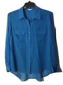 turquoise chiffon blouse