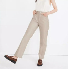 NWT Madewell The Perfect Vintage Straight Jean Faux Leather Pants Size 23