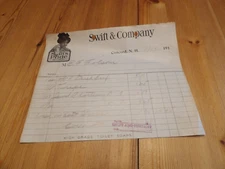 2 Graphic Billheads Swift's Pride Soap Swift & Co, Concord NH, 1914