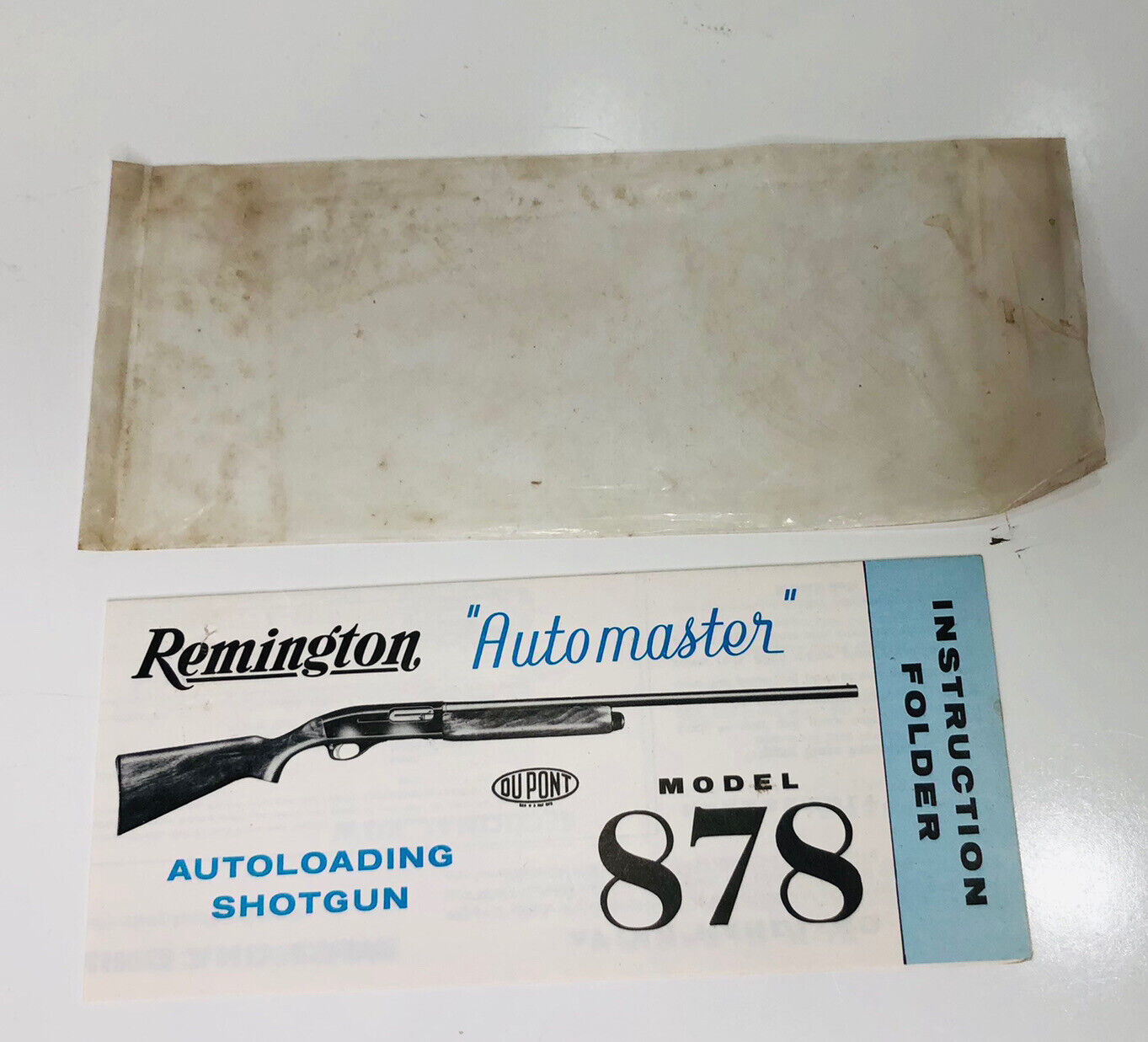 Remington Automaster Model 878 Shotgun Manual Instruction Folder