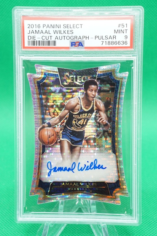 2016-17 Select Die-Cut Autographs Pulsar SP /60 #51 Jamaal Wilkes Auto PSA 9 BG6