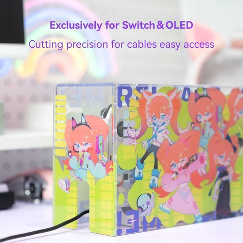 Protective Case Dock Cover Dust Shell for Nintendo Switch OLED & Normal Switch - Picture 10 of 40