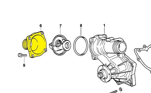 Thermostat housing 11531720173 compatible with BMW STAINLESS Steel - Picture 3 of 5