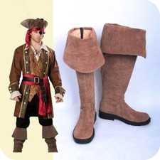 Pirates of the Caribbean Jack Sparrow Cosplay Shoes Men Boots Halloween Shoes