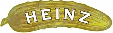 HEINZ PICKLE SHAPED HEAVY DUTY USA MADE METAL GENERAL STORE ADVERTISING SIGN