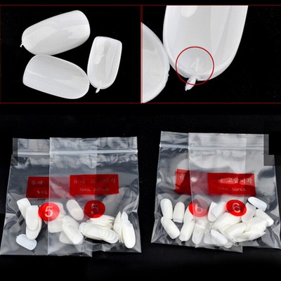 500Pcs Clear White Natural French False Acrylic Nail Art Tips Uv G.LN