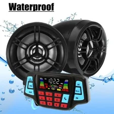 Waterproof USB Bluetooth Motorcycle Audio FM Radio System Stereo MP3 Speakers