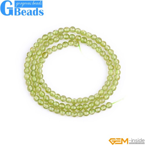 Cuentas sueltas redondas de cuarzo peridoto teñido verde para hacer joyas 15"4 mm 6 mm 8 mm - Imagen 35 de 35