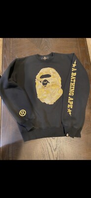 A Bathing Ape/Bape Crewneck Sweatshirt Limited Edition Black