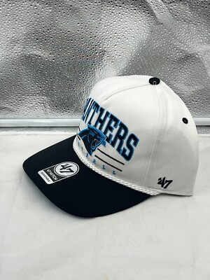 Carolina Panthers NFL '47 White TT Roscoe Hitch Rope Snapback