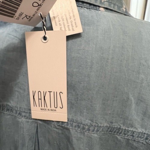 Kaktus blue chambray button down shirt size xxl - Picture 7 of 11