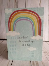 Pet Sympathy Card Rainbow Bridge Hallmark Hard To Say Goodbye Sorry For Loss New