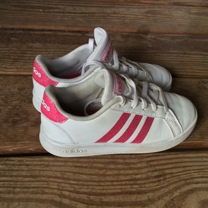 adidas pink leather shoes