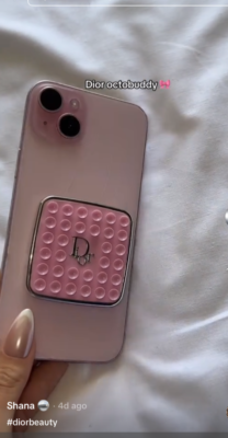Dior pink octobuddy phone suction grippy | eBay