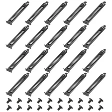 PCI Slot Cover Dust Filter, 20 Pcs Blanking Plate Expansion Blank Plate Black