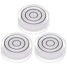 3pcs Small Circular Bubble Level 32x12mm Mini Round Bullseye Spirit Level, White