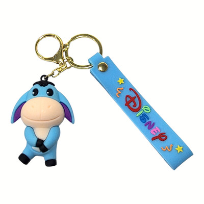 Disney's Eeyore 3D Keychain Backpack Clip W/Wrist Strap Brand New Free Shipping