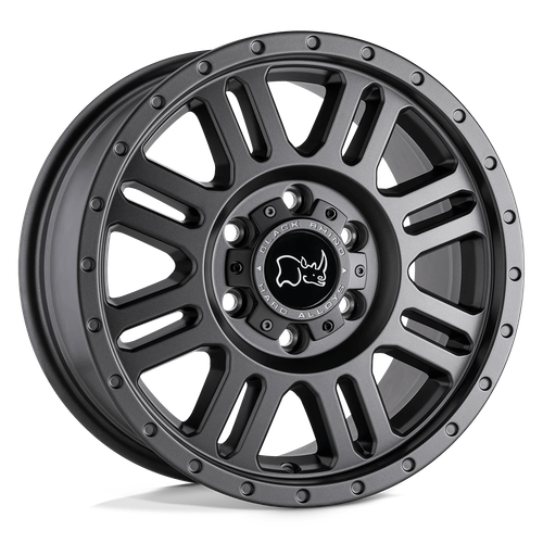 Black Rhino Yellowstone 17X8 +38 Matte Gunmetal Wheel 6X130 (QTY 4)