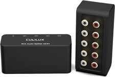 Aluminum 4-Channel RCA Splitter Box Ultimate Solution for Multi-Device Audio