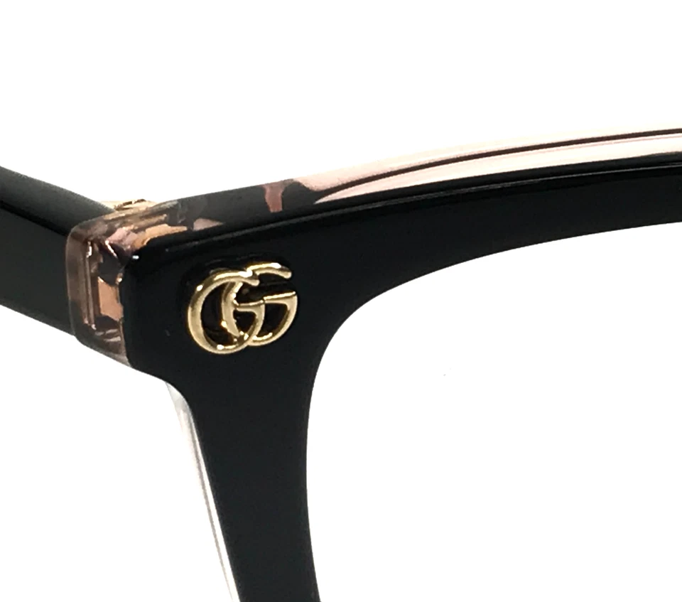 Monturas para gafas Gucci GG1817O 003 pulido negro ojo de gato borde completo 55-16-140 Foto 3 de 4