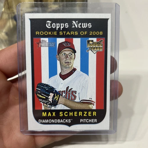 2008 Topps Heritage High Number - Rookie Stars of 2008 Max Scherzer #519 (RC)