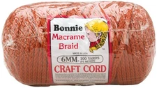 Pepperell Bonnie Macrame Craft Cord 6mmX100yd-Rust