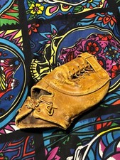 Vintage Spalding 1315 Trapper Model Brown Logo Left Hand Leather Baseball Glove