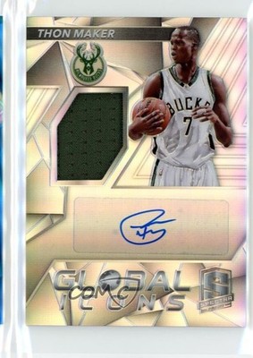 2016 Panini Spectra Global Icons Memorabilia /199 Thon Maker Rookie Auto RC 6o3