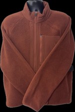 NWT Z By Zella Fleece Full Zip Jacket Rust Hills Color Size L NEW