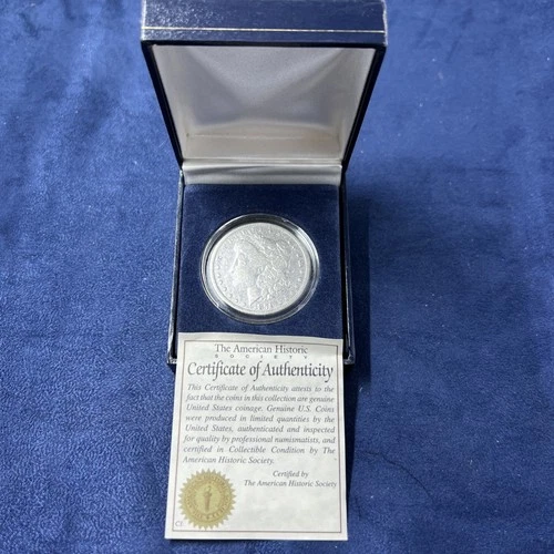 1879 Morgan Silver Dollar | American Historic Society | COA | LOT 3