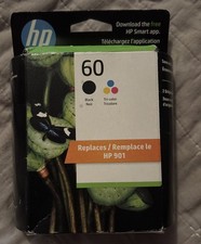 HP - 60 Black  Tri-Color Ink Cartridges - 12/2024