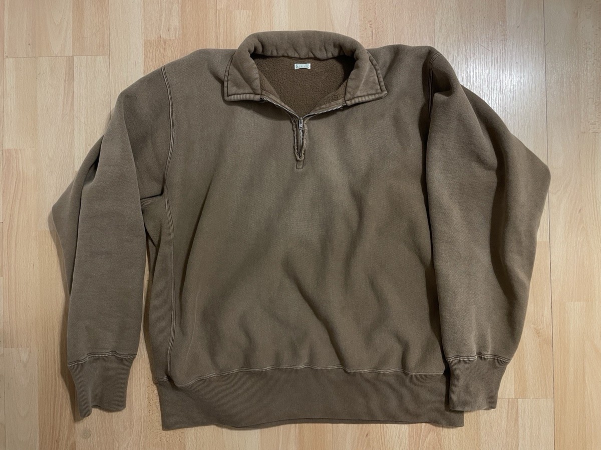 雰囲気抜群】A.PRESSE【Vintage Half Zip Sweatshirt】2 アプレッセ 